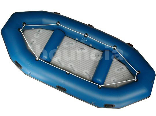 Barca blu di rafting del fiume con la barca gonfiabile gonfiabile zattera/del pavimento