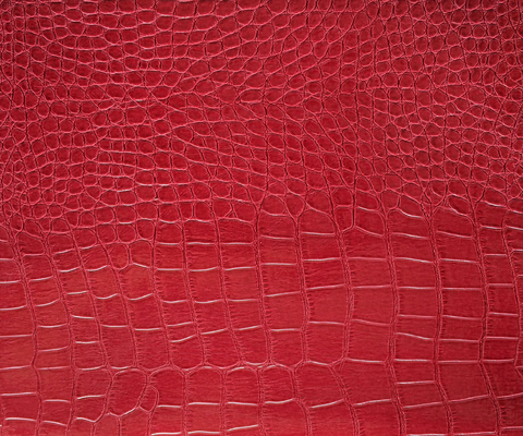 Tessuto lustrato del cuoio del Faux del grano del coccodrillo per le borse con colore luminoso