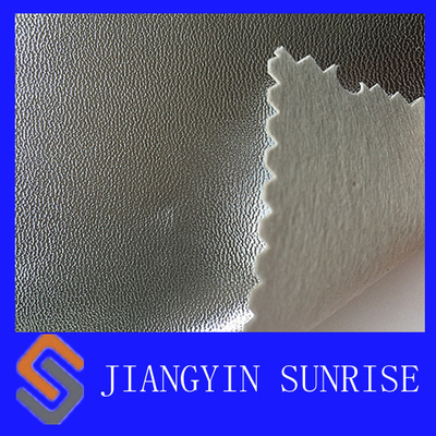 Cuoio sintetico su ordinazione del PVC litchi delle borse/del portafoglio/PVC membrana dell'argento