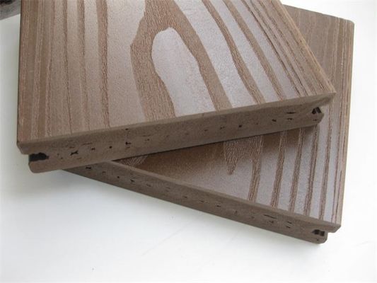 Bordi di pavimentazione esterni del vinile del PVC del solido con caffè, superficie Coextruded dell'asa