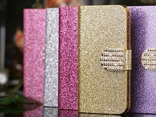 bello portafoglio della copertura di iphone 6 del cuoio sintetico di vibrazione del diamante della ragazza con la cassa del supporto