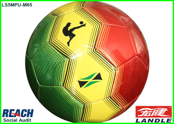 Palla di cuoio sintetica variopinta su ordinazione di calcio dei palloni da calcio/unità di elaborazione