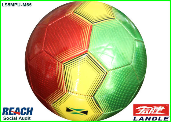 Palla di cuoio sintetica variopinta su ordinazione di calcio dei palloni da calcio/unità di elaborazione