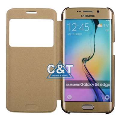 Rivestimento protettivo antiurto del cuoio dell'unità di elaborazione di vista di vibrazione unica della finestra, casi del bordo di Samsung S6