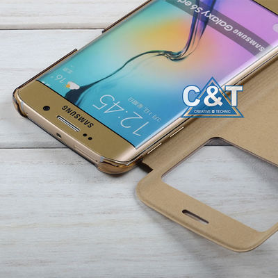 Rivestimento protettivo antiurto del cuoio dell'unità di elaborazione di vista di vibrazione unica della finestra, casi del bordo di Samsung S6