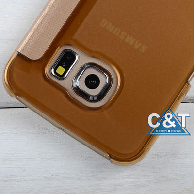 Rivestimento protettivo antiurto del cuoio dell'unità di elaborazione di vista di vibrazione unica della finestra, casi del bordo di Samsung S6