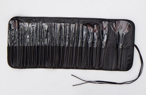 Capra sintetica cosmetica di legno nera dei set di pennelli 24PCS per le donne
